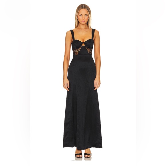 MAJORELLE Mariella Gown in black - worn once. - Picture 1 of 6